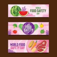 wereld voedselveiligheidsdag banner vector