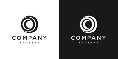 creatieve letter o monogram logo ontwerp pictogrammalplaatje witte en zwarte achtergrond vector