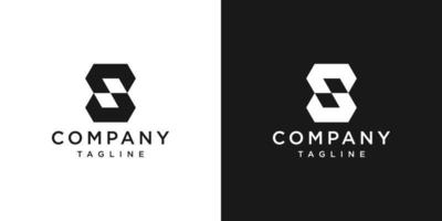 creatieve letter s8 monogram logo ontwerp pictogrammalplaatje witte en zwarte achtergrond vector