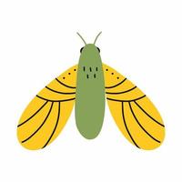 schattige vlinder. vector doodle illustration.moth. briefkaart ontwerp.