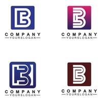 letter b logo vector, letter b bedrijfslogo, modern uniek creatief b logo-ontwerp, minimaal b aanvankelijk gebaseerd vectorpictogram. vector