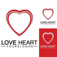liefde hart logo en symbool vector sjabloon