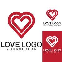 liefde logo ontwerp vector, geometrische haard logo vector, lineaire liefde vector logo concept, hart vorm logo ontwerp-vector