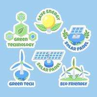 groene technologie sticker vector