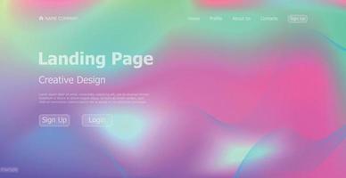 gradiënt licht websjabloon bestemmingspagina digitale website bestemmingspagina ontwerpconcept - vector