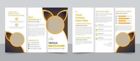 zakelijke moderne en professionele driebladige brochuresjabloon. vector