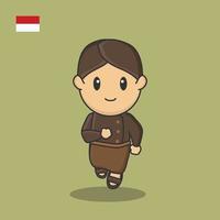 pancasila dag onafhankelijkheidsdag augustus vlag cartoon indonesië vector