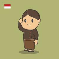pancasila dag onafhankelijkheidsdag augustus vlag cartoon indonesië vector