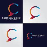 c brief logo, chat logo; vector