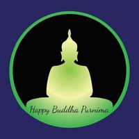 gelukkige boeddha purnima vectorillustratie vector