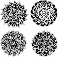 decoratieve mandala set vintage florale stijl ornamenten vector