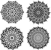 decoratieve mandala set vintage florale stijl ornamenten vector