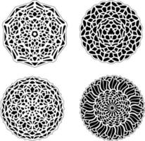 decoratieve mandala set vintage florale stijl ornamenten vector