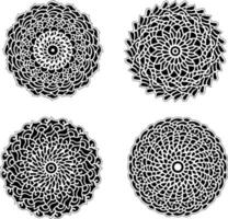 decoratieve mandala set vintage florale stijl ornamenten vector