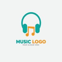 gratis logo-ontwerp voor muziek en geluid vector