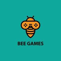 bijen en spelletjes symbool pictogram vector. dierenspellen logo. vector