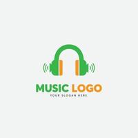 gratis logo-ontwerp voor muziek en geluid vector