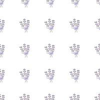 boeket van lavendeltakken met boog naadloos patroon. vector