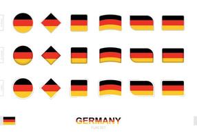 duitsland vlaggenset, eenvoudige vlaggen van duitsland met drie verschillende effecten. vector