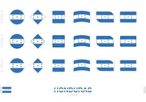 honduras vlaggenset, eenvoudige vlaggen van honduras met drie verschillende effecten. vector