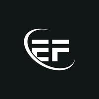 ef letter logo gratis vector sjabloon