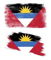 vlag van antigua en barbuda in grunge-stijl vector