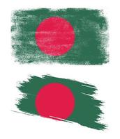 vlag van bangladesh in grunge-stijl vector