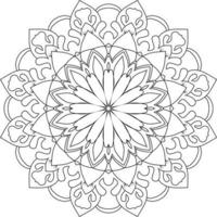 cirkelvormige bloem mandala op wit gratis vector