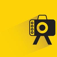 digitale camera op standaard pictogram vectorillustratie vector