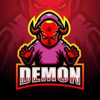 demon mascotte esport logo ontwerp vector
