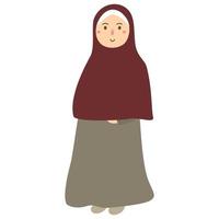 vrouw die hijaab draagt vector