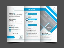 gevouwen brochure sjabloon gratis vector