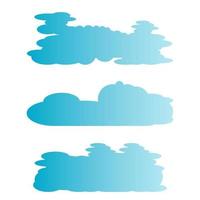 blauwe wolkenlandschap en bellenillustratie vector