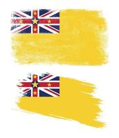 niue vlag met grunge textuur vector