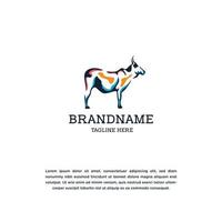 koe boerderij logo pictogram ontwerp sjabloon premium vector