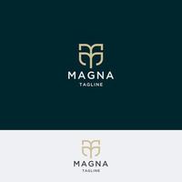 letter m logo pictogram ontwerpsjabloon. goud, elegant, luxe, modern, premium vector