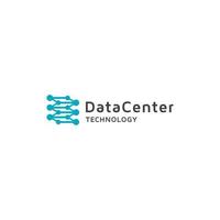 datacenter technologie logo ontwerp. moderne techniek. verbinding internet - vector