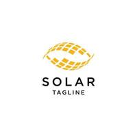 zonnepaneel energie logo pictogram ontwerp sjabloon platte vector