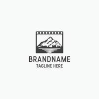 berg film studio productie logo pictogram ontwerp sjabloon premium vector