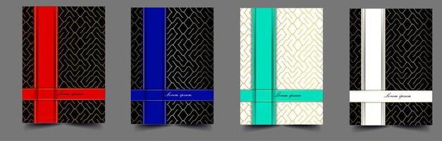 verzameling abstracte achtergrondsjablonen met minimale patronen, ideaal voor omslagontwerpen vector