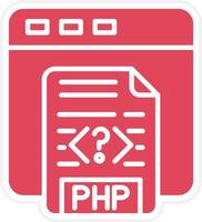 php codering pictogramstijl vector