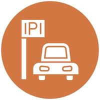 pictogramstijl parkeerplaats vector