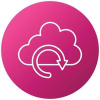 pictogramstijl voor cloudback-up vector