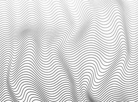 abstracte streepachtergrond in zwart-wit met golvend lijnenpatroon vector