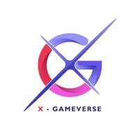 x gameverse logo-ontwerp vector