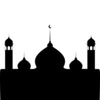 illustratie van islamitische moskee silhouet vector