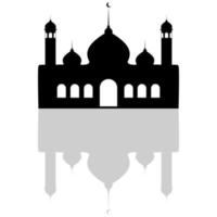 illustratie van islamitische moskee silhouet vector