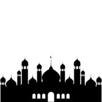 illustratie van islamitische moskee silhouet vector