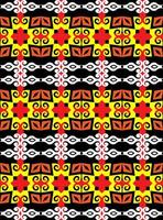 naadloos patroon van dayak etnisch patroon. traditioneel Indonesisch weefselmotief.borneopatroon. vector ontwerp inspiratie. creatief textiel voor mode of stof