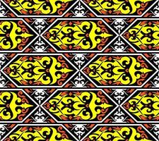 naadloos patroon van dayak etnisch patroon. traditioneel Indonesisch weefselmotief.borneopatroon. vector ontwerp inspiratie. creatief textiel voor mode of stof